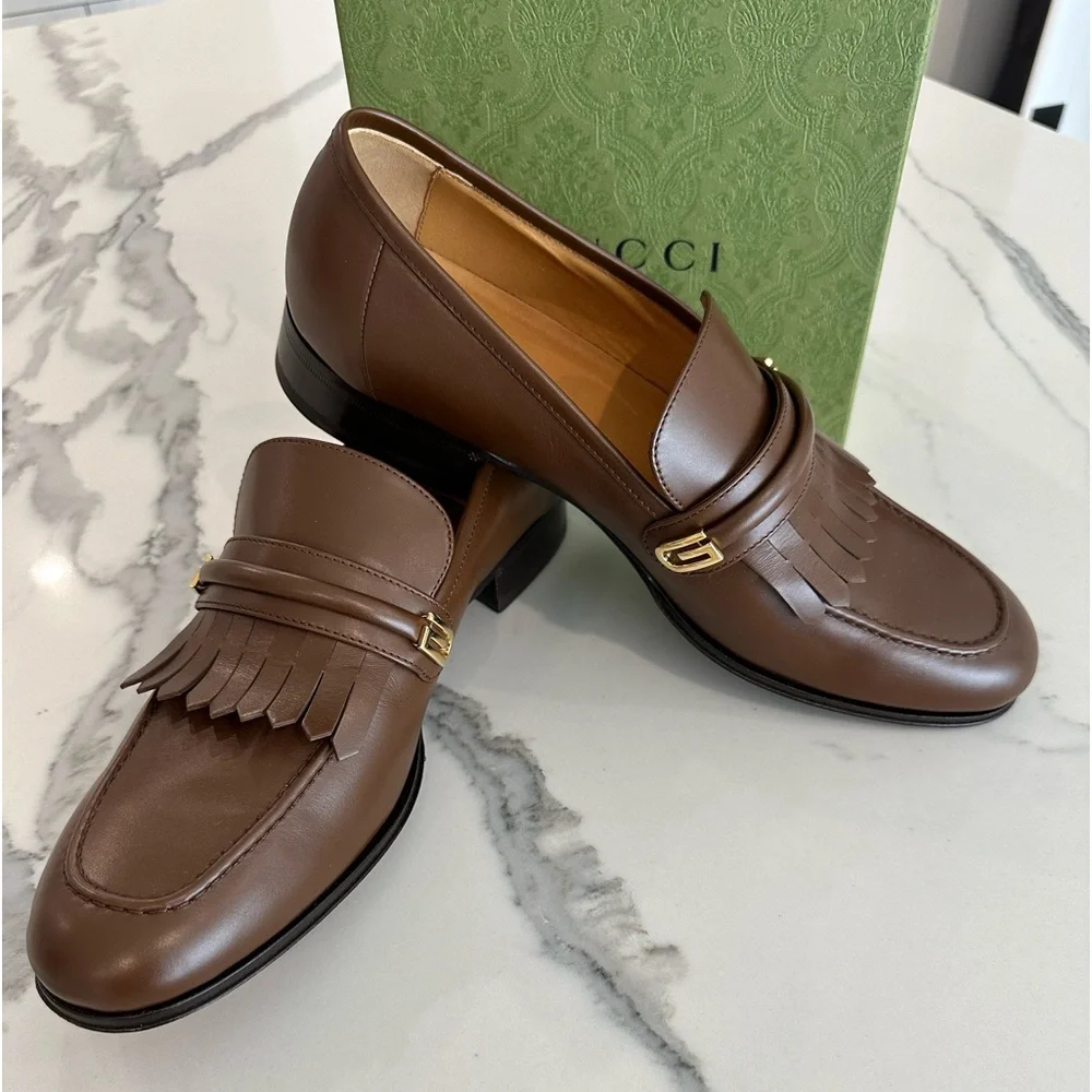 Gucci Men’s G Mirror Fringed Loafers